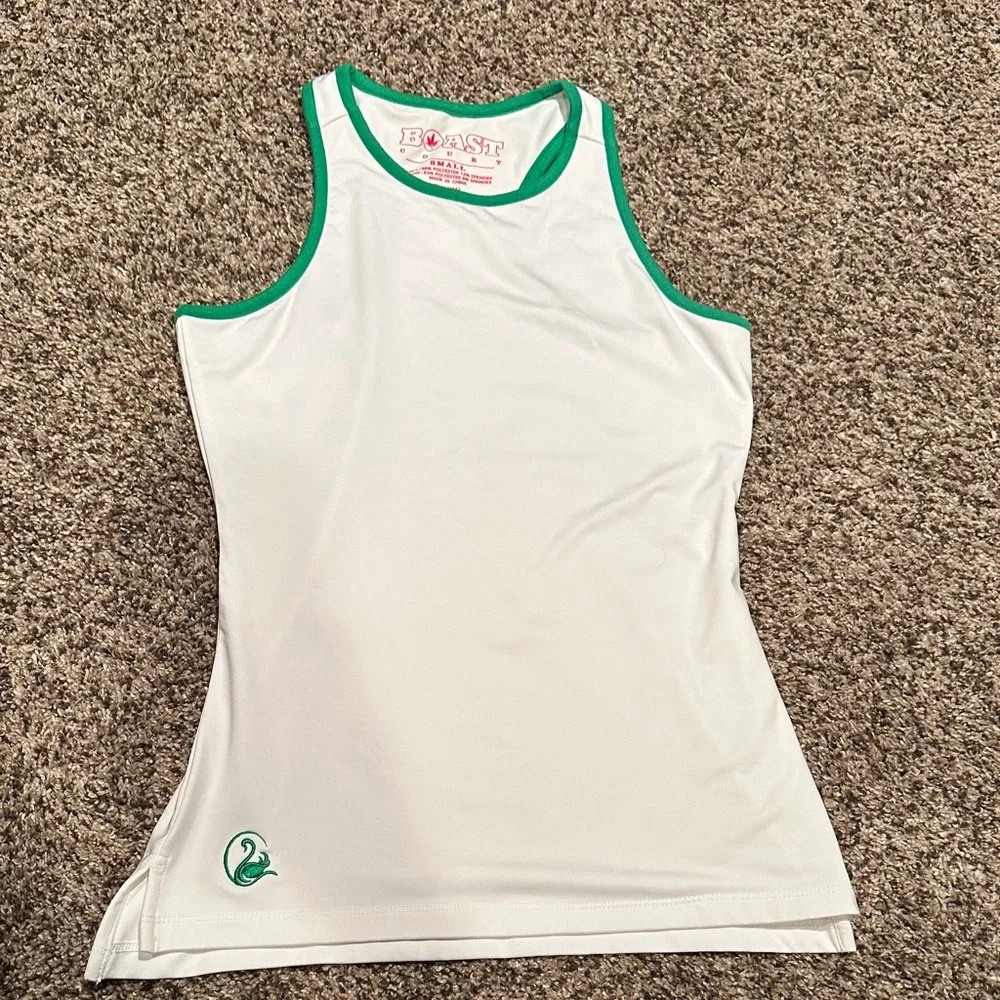 Bolle White & Green Tennis Tank Top and Skirt Set